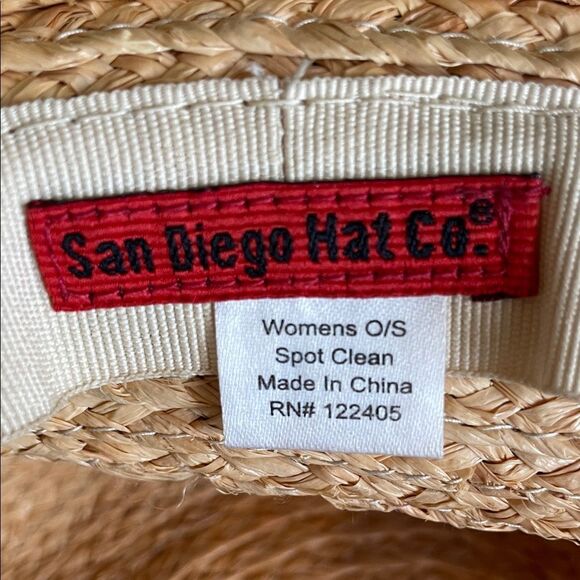 San Diego Hat Company Tan Wide Brim Hat with Black Bow - Picture 6 of 6